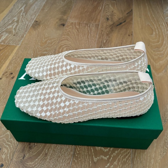 NWT- J Crew Quinn embellished removable ankle strap baller flat size 7M Sold out - Picture 4 of 8